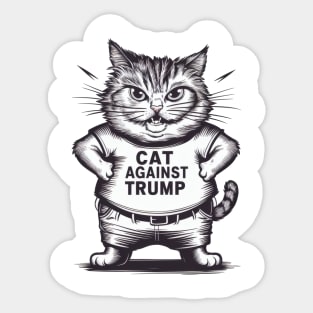 Cat Against Trump Sticker